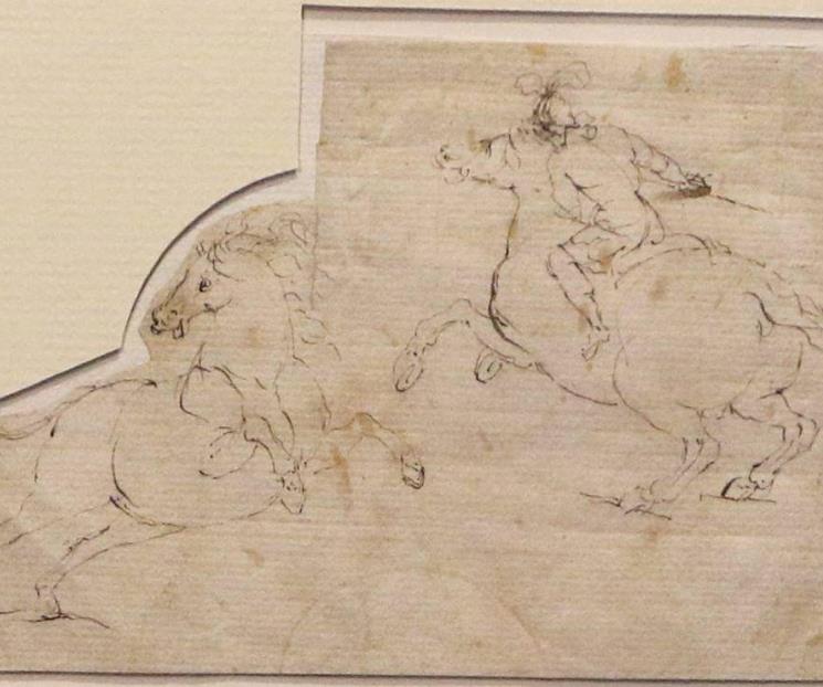 Boceto de un mural perdido de Da Vinci, en exposición