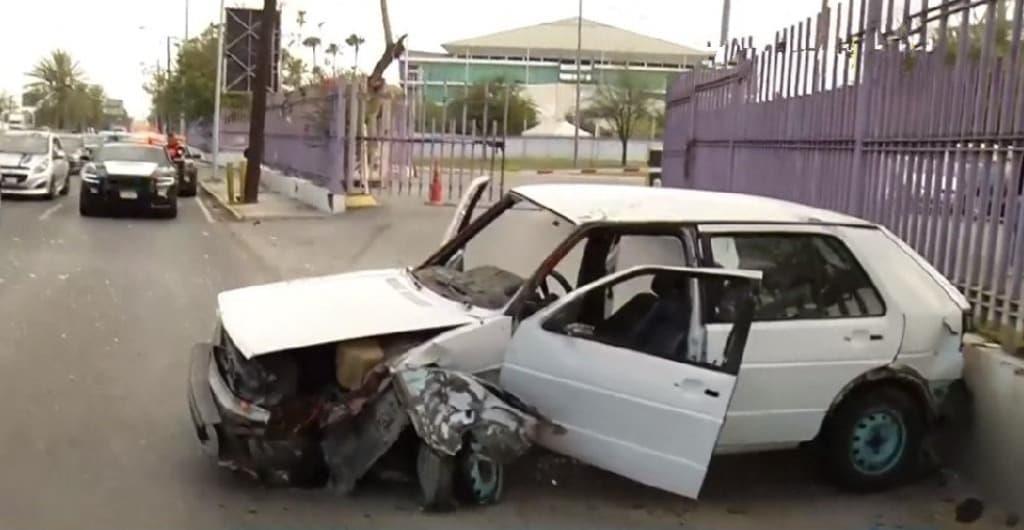 Se registra volcadura en Av. Manuel L. Barragán