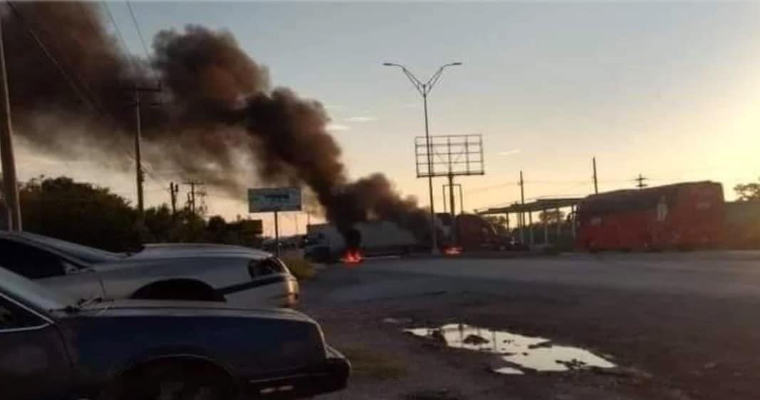 Reportan balaceras, bloqueos en Matamoros