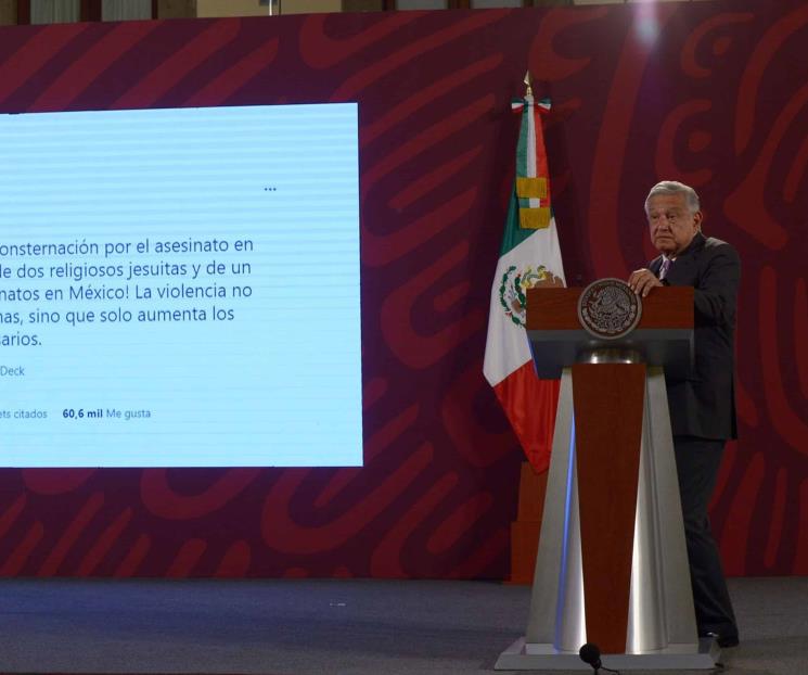 AMLO coincide con mensaje del Papa Francisco sobre violencia