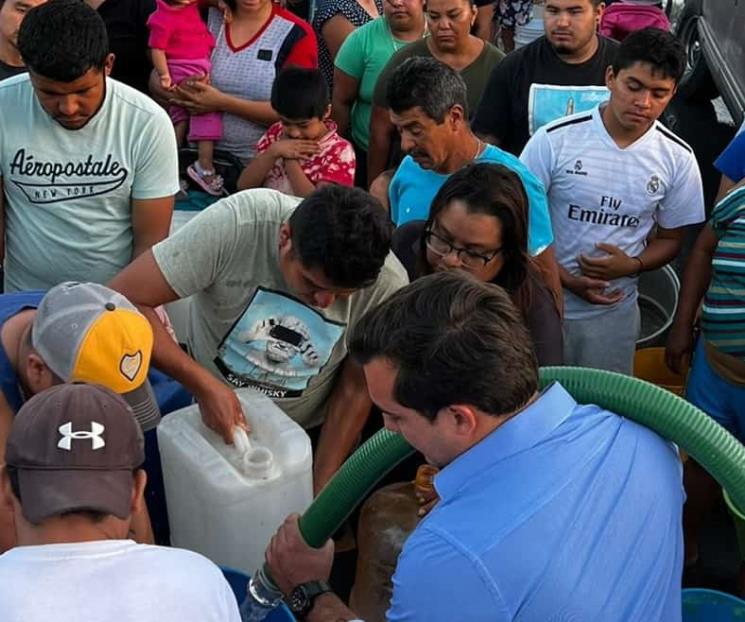 Piden ayuda para colonias sin agua en García Piden ayuda para colonias sin agua en García