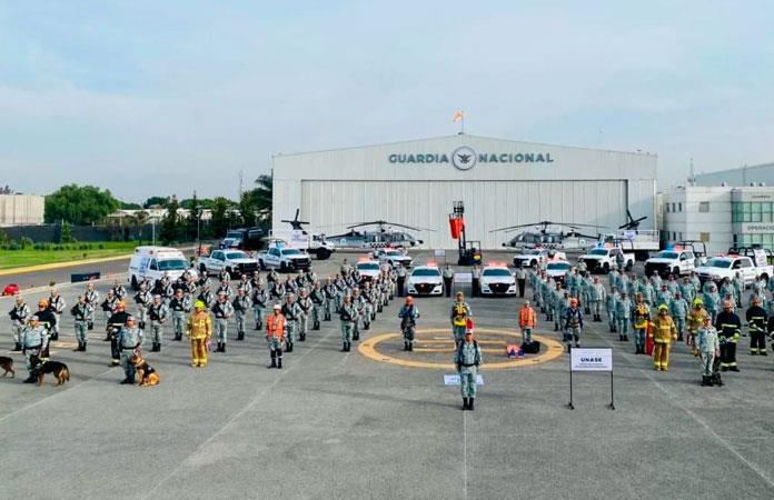 Con perros y Black Hawk, GN integra equipos de rescate