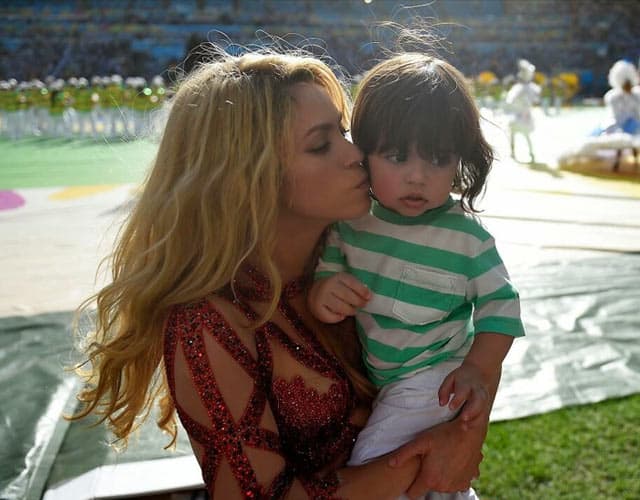 Shakira y Milán en el Mundial de 2014 en Río de Janeiro