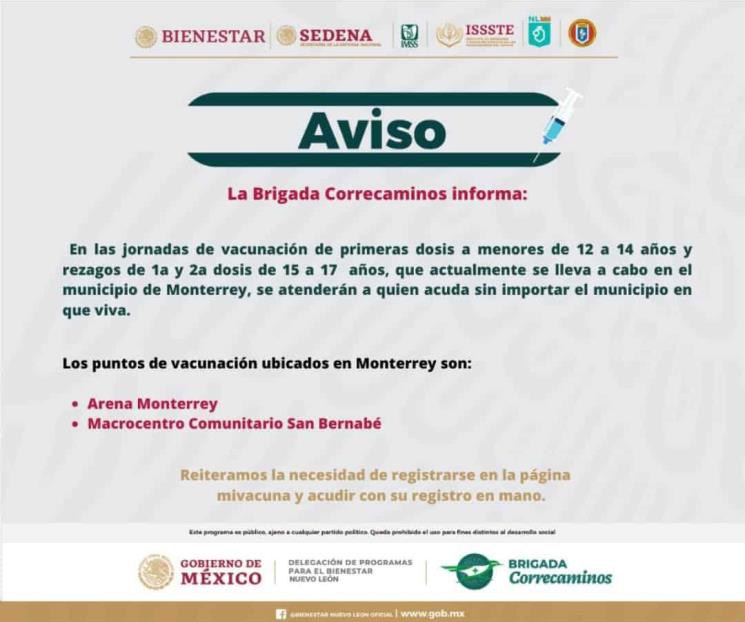 Aplicarán vacuna Covid a menores de todos los municipios Aplicarán vacuna Covid a menores de todos los municipios