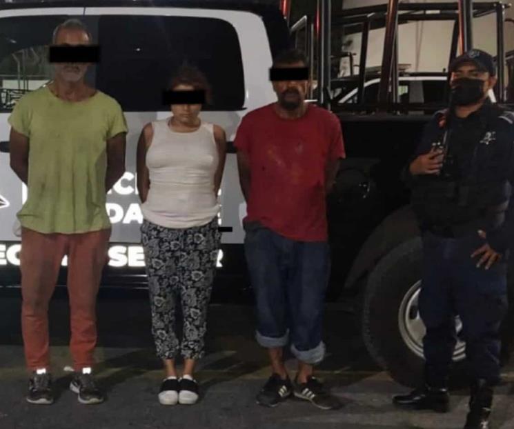 Detienen a tres por portar droga en Guadalupe
