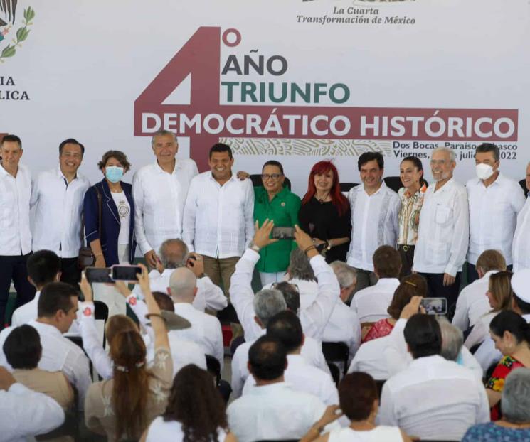 Inaugura AMLO primera etapa de la Refinería de Dos Bocas