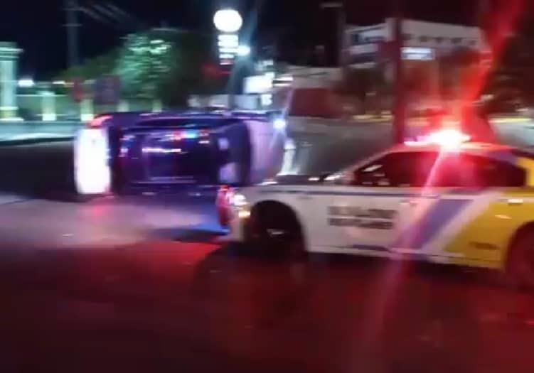 Se registra volcadura en la Carretera Nacional