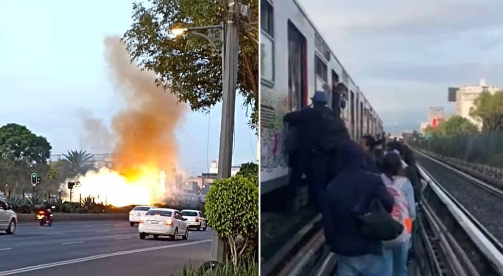 Rescatan a usuarios de vagones en Línea 2 por corto circuito