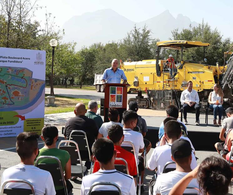 Arrancan rehabilitación de vitapista del Parque Fundidora