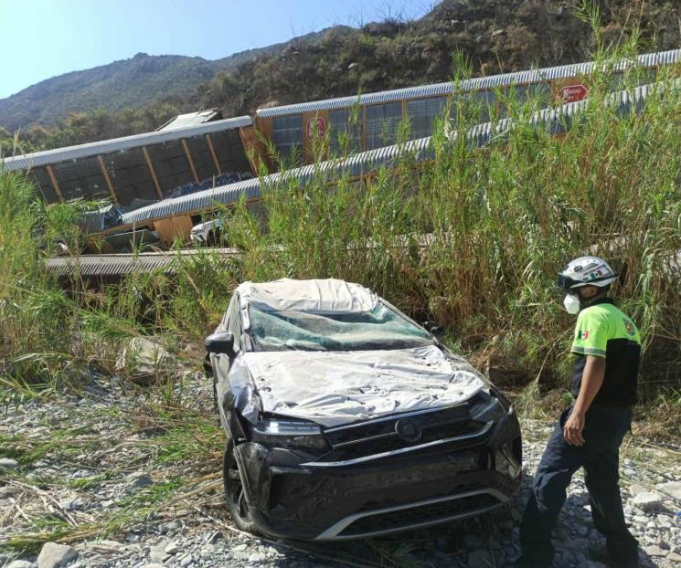 Se descarrila tren en García