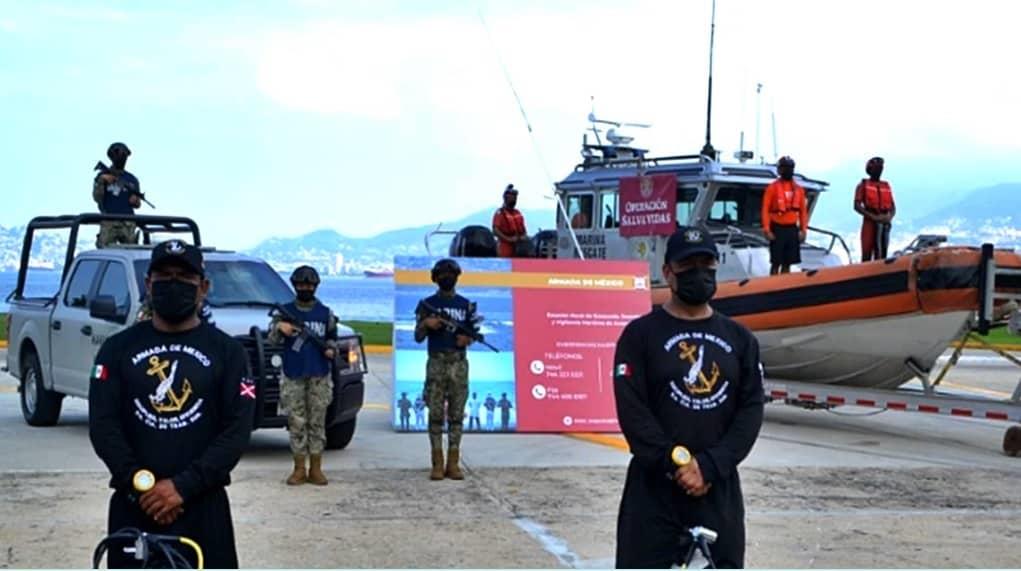 Marinos participan en Operación Salvavidas 2022