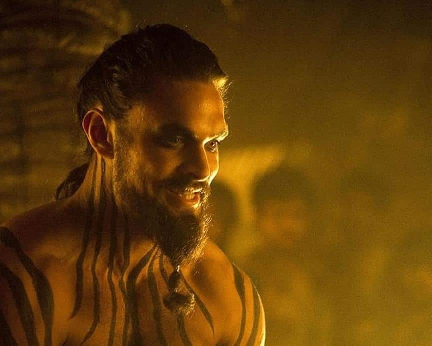 Momoa alcanzó la fama internacional por su papel de Khal Drogo en Game of Thrones (2011)