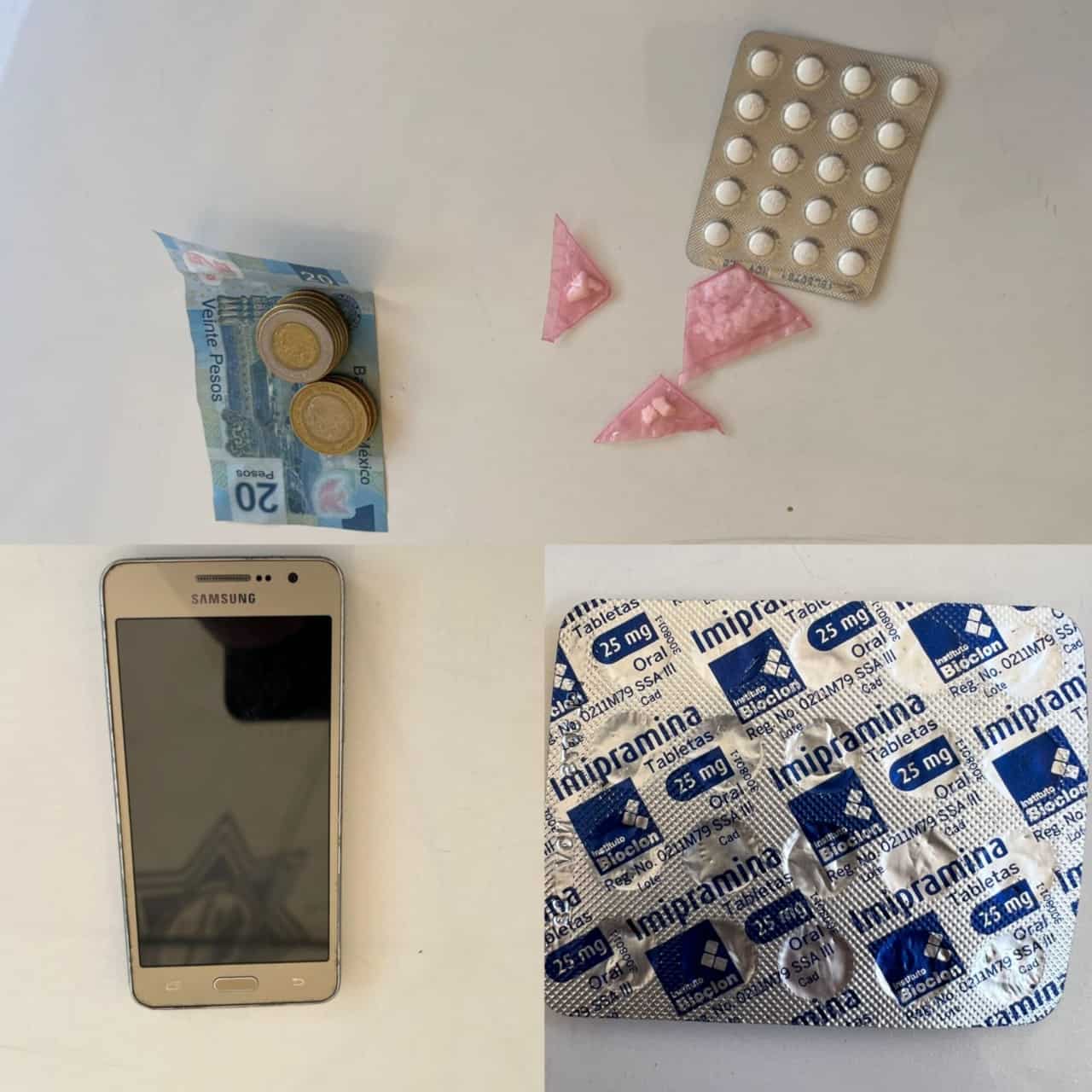 En dos hechos diferentes, un par de hombres fueron detenidos luego que al revisarlos se les encontró en su poder piedras sólidas, con las características de la cocaína y cristal