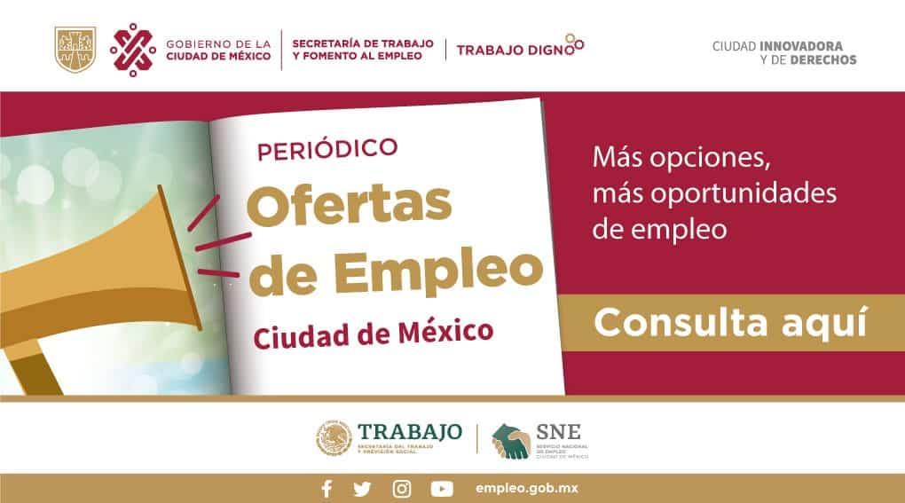 Ofertas laborales que ofrece Secretaría del Trabajo en CDMX