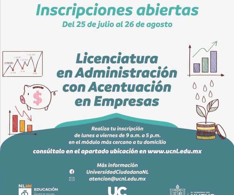 Abren inscripciones en Universidad Ciudadana