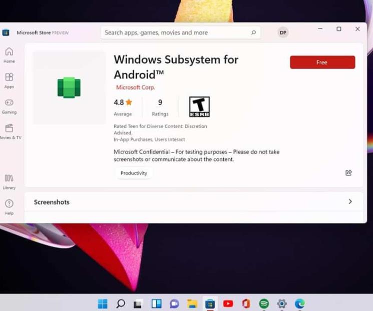 Microsoft ya prueba nuevas funciones en WSA