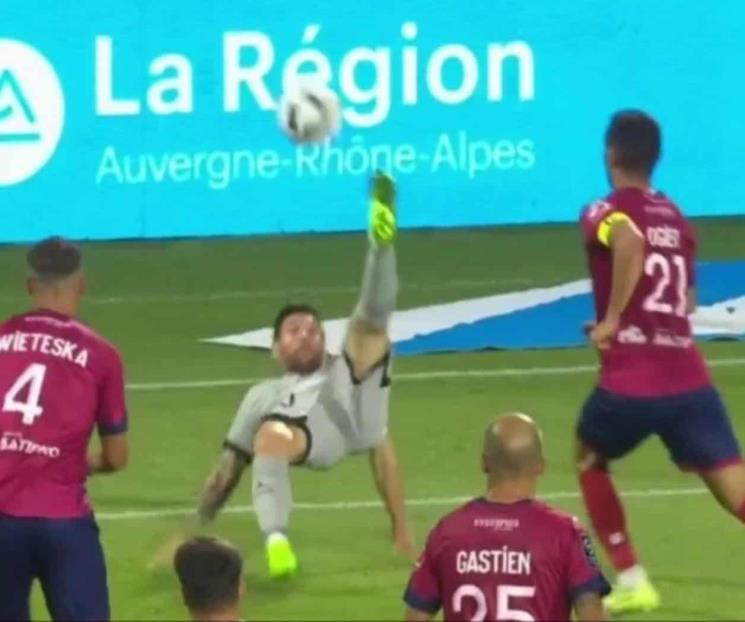 Logra Messi chilena y doblete en victoria del PSG
