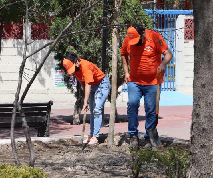 Inician jóvenes de SC tareas de reforestación urbana