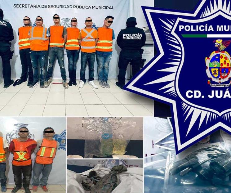 Detienen a 10 hombres por incendiar Oxxo y camión en Juárez