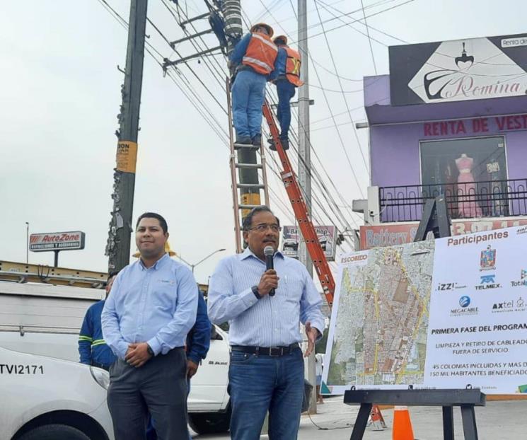 Inicia en Escobedo retiro de cableado