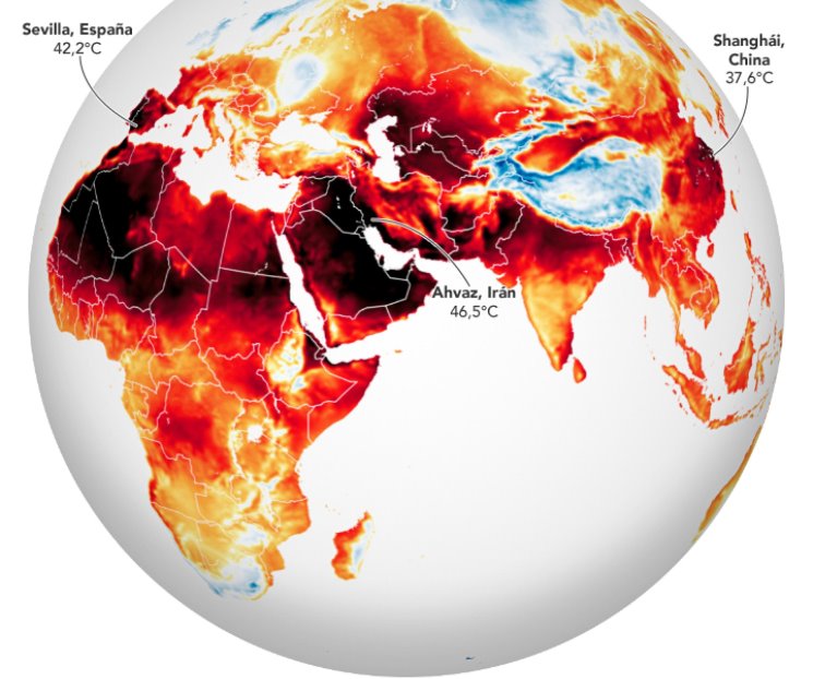 Así avanza la ola de calor e incendios en el mundo