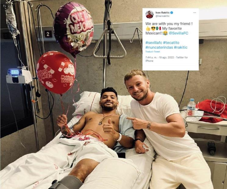 Visita Rakitic al Tecatito tras operación