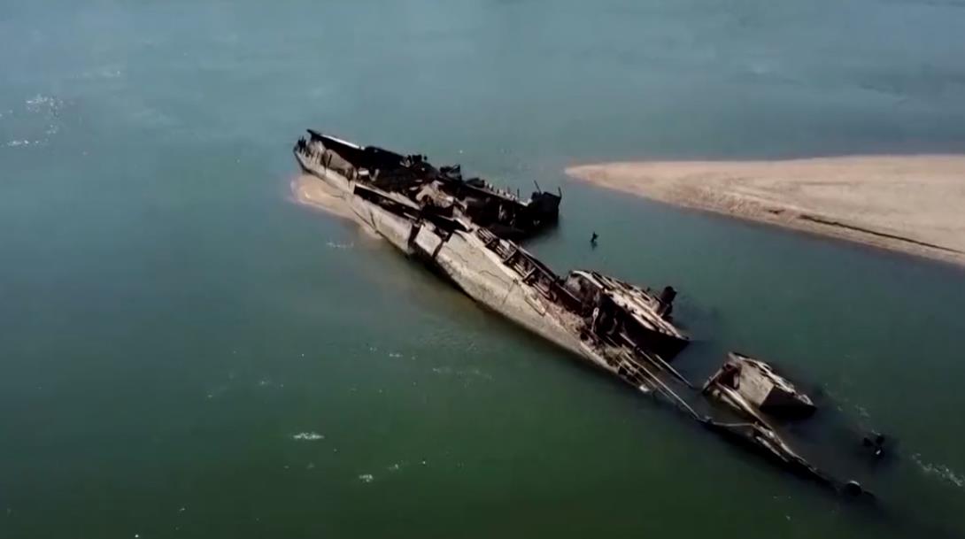 La sequía saca a la luz barcos nazis en el Danubio
