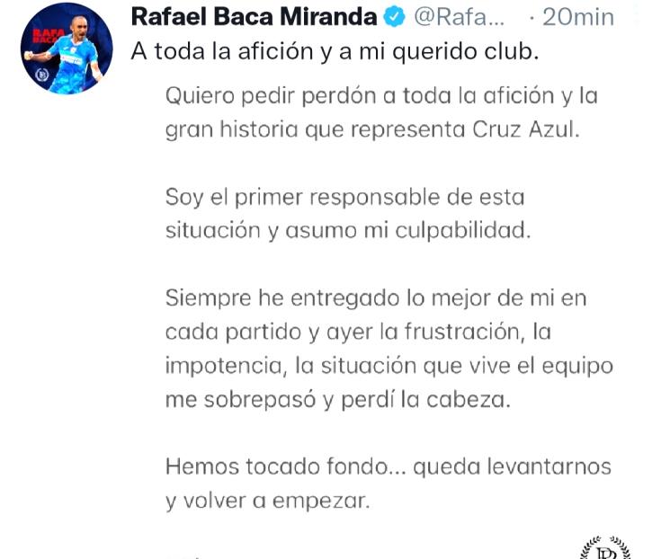 Piden en Cruz Azul perdón por el 7-0 del América