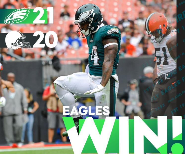 Vence Filadelfia a Cleveland en pretemporada en NFL