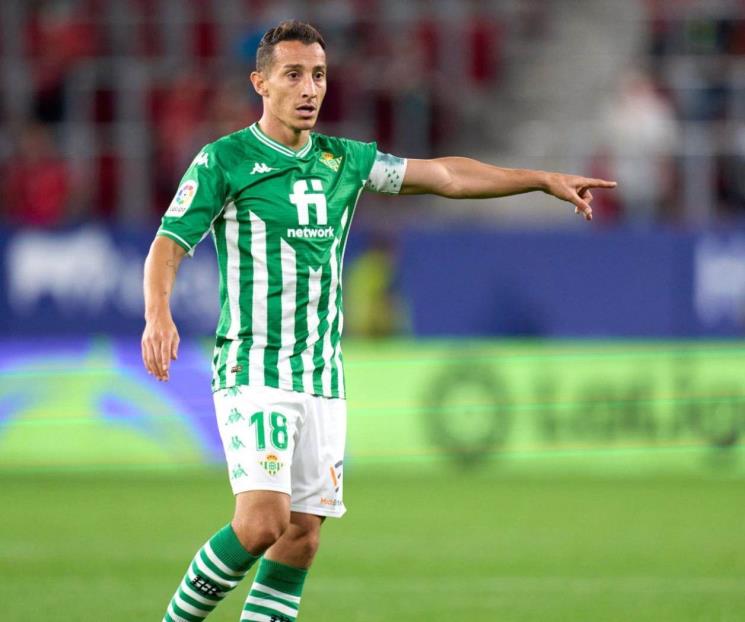 Debuta Andrés Guardado en esta temporada con el Betis