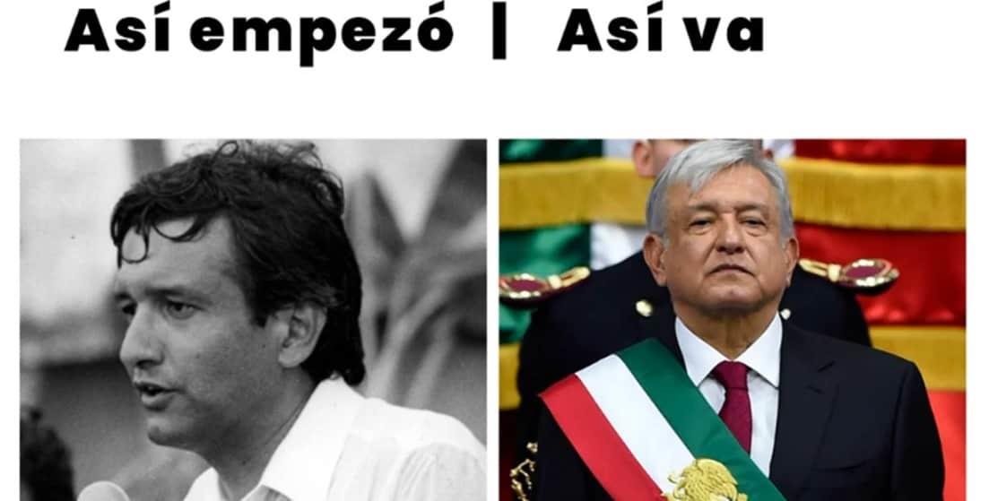 Morena recuerda con foto cómo empezó AMLO
