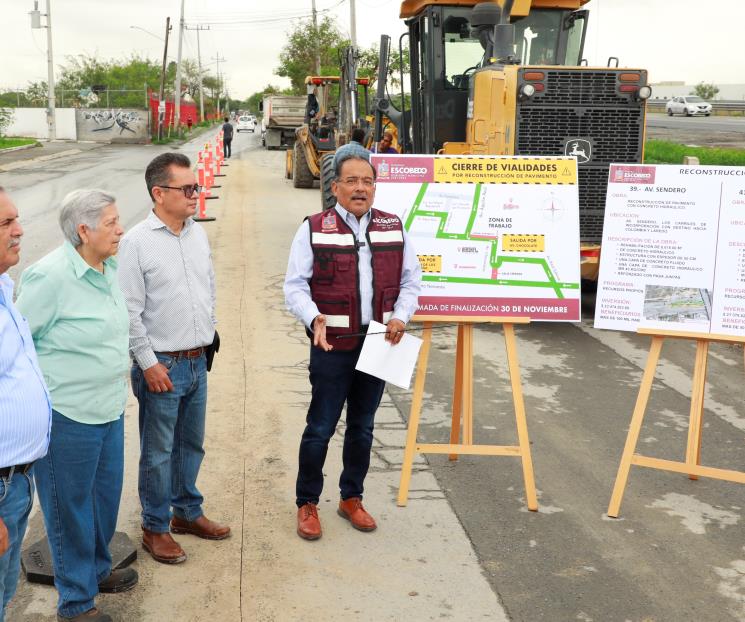 Arranca Escobedo obras en Lateral Periférico