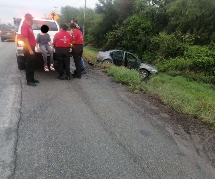 Deja choque un menor herido