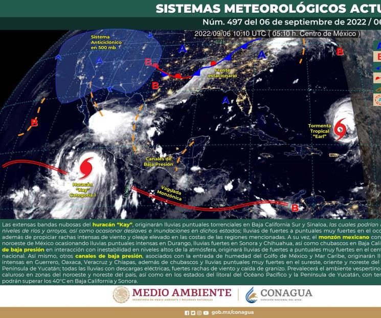 Huracán Kay provocará intensas lluvias en BCS y Sinaloa Huracán Kay provocará intensas lluvias en BCS y Sinaloa
