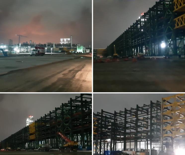 Nahle presume fotos de refinería Dos Bocas