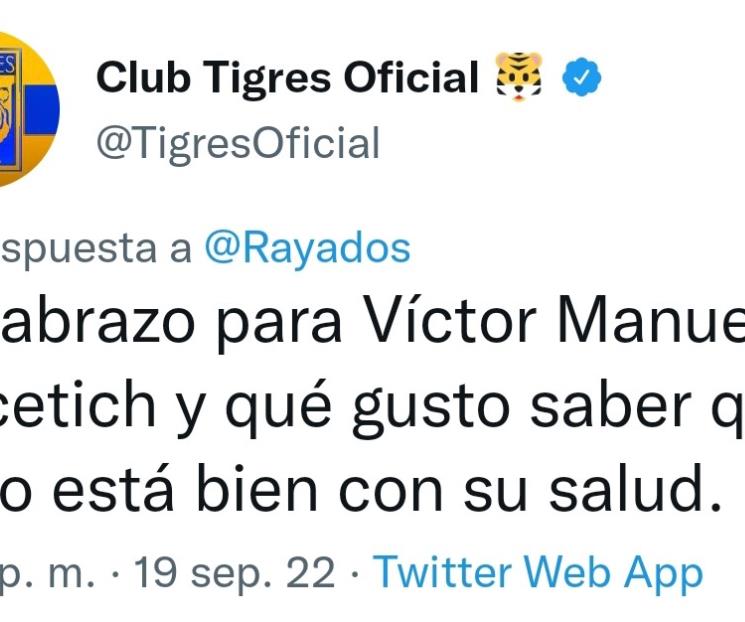 Se solidariza Tigres con Vucetich