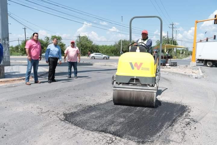 Repavimentan en Juárez con concreto hidráulico