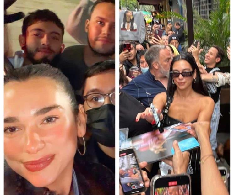 Llega Dua Lipa a México y se deja querer por los fans