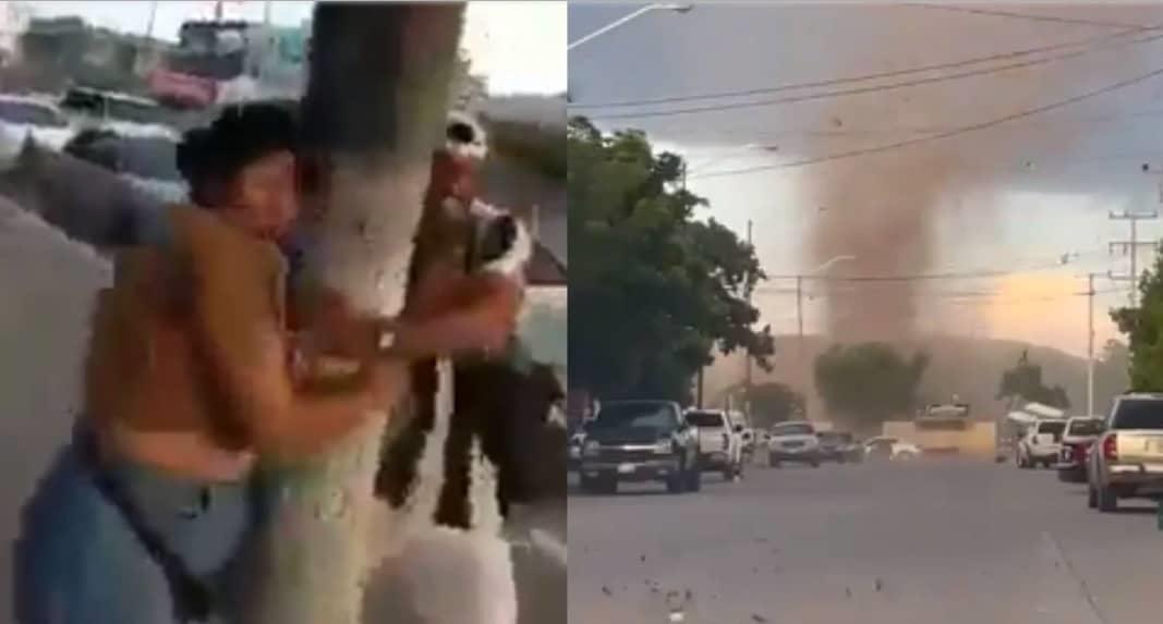 El tornado que sorprendió en Guamúchil, Sinaloa