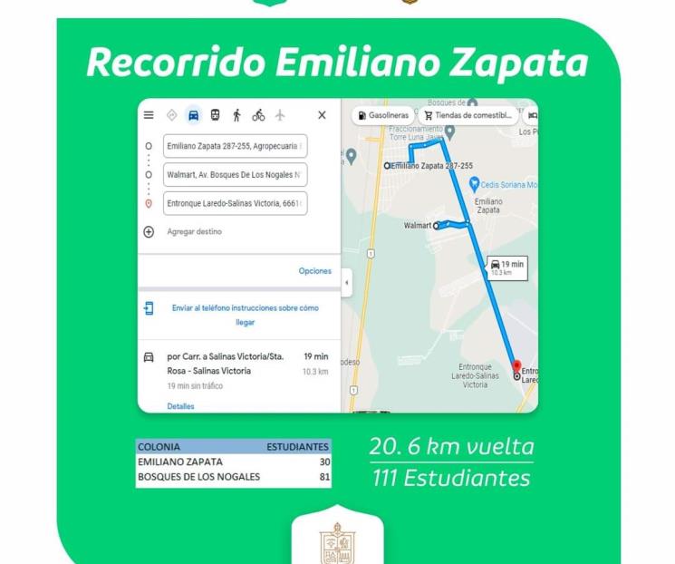 Brindarán transporte escolar a jóvenes de prepa militarizada