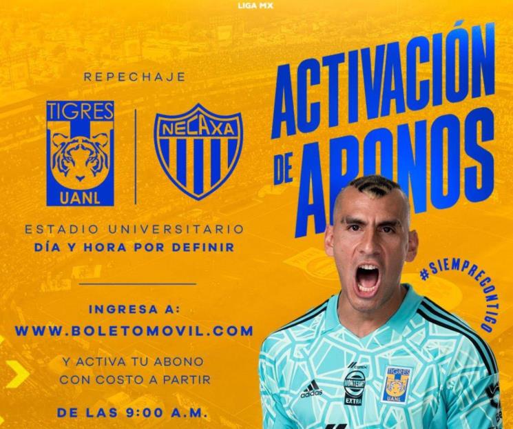 Abre Tigres activación de abonos para repechaje