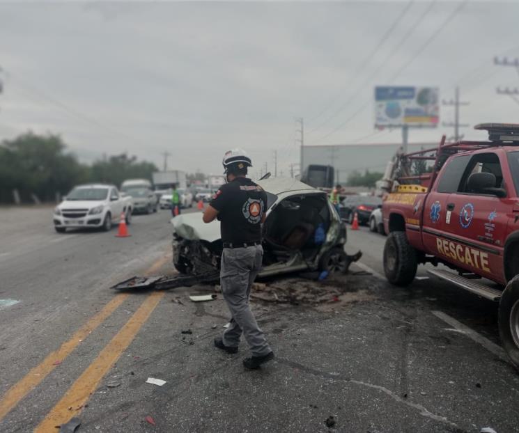 Se registra carambola sobre Carretera a Laredo