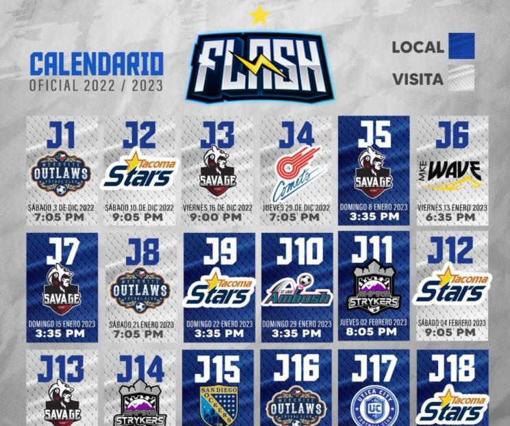 Flash ya tiene calendario para la MASL Flash ya tiene calendario para la MASL