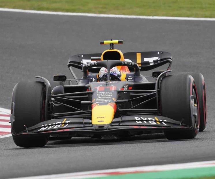 Saldrá Checo cuarto en Japón; pole de Max Verstappen