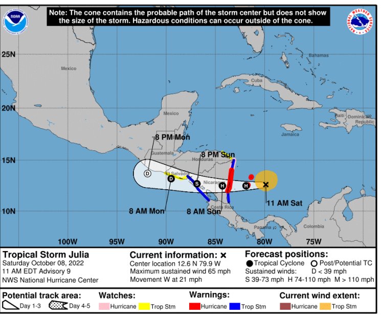 Monitorean en Quintana Roo a tormenta tropical Julia