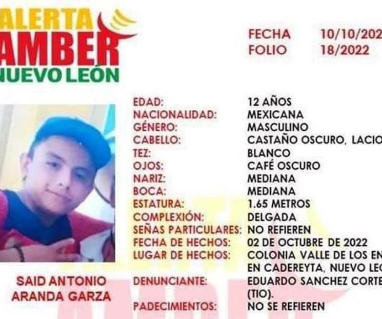 Localizan con vida a niño desaparecido