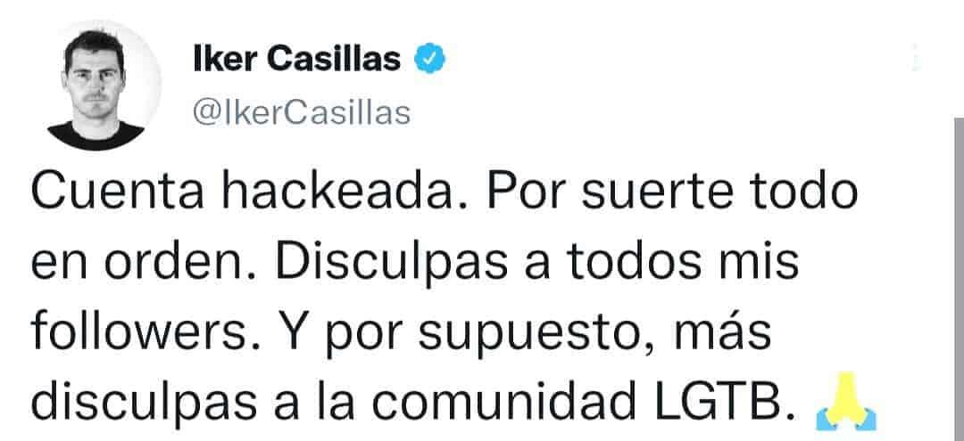 Le hackean a Iker Casillas su cuenta de Twitter Le hackean a Iker Casillas su cuenta de Twitter