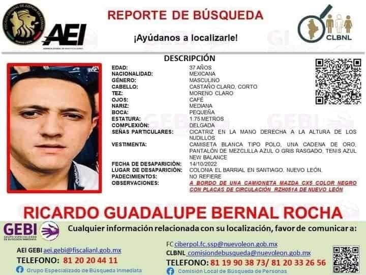 Reportan la desaparición de un comerciante originario del municipio de Santiago