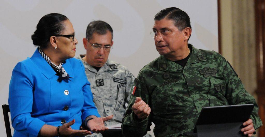 Con Sedena y Marina de acompañando, Rosa Icela comparecerá