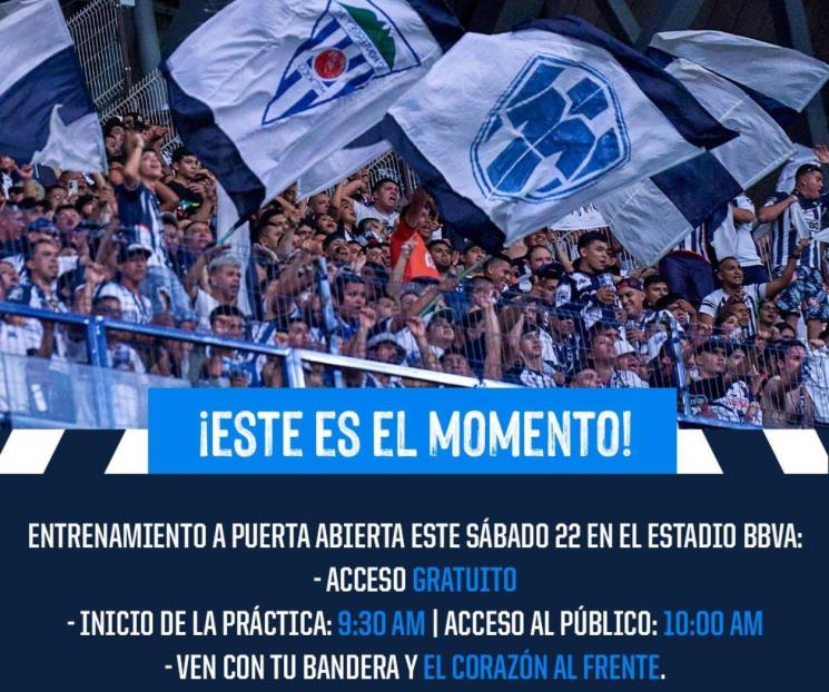 Tendrá Rayados apoyo de su afición en práctica del sábado